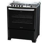 Fogão 5 Bocas Atlas New Utop Preto Mesa De Inox - Bivolt
