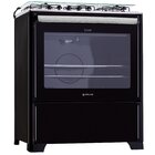 Fogão 5 Bocas Atlas New Utop Preto Mesa De Inox - Bivolt