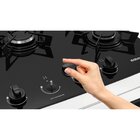 Fogão 5 Bocas Bivolt Automático Mesa De Vidro Electra Glass I