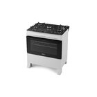 Fogão 5 Bocas Bivolt Automático Mesa De Vidro Electra Glass N