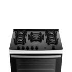 Fogão 5 Bocas Branco Com Mesa De Vidro E Tripla Chama Dako No