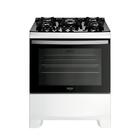 Fogão 5 Bocas Branco Com Mesa De Vidro E Tripla Chama Dako No