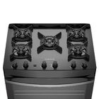 Fogão 5 Bocas Continental Preto Mesa De Vidro  Forno Eco Turb