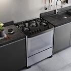 Fogão 5 Bocas Dako Magister Style Com Mesa De Vidro E Tripla