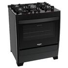 Fogão 5 Bocas Dako Supreme Glass Preto  Com Mesa De Vidro - B