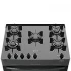 Fogão 5 Bocas De Piso Atlas Mônaco Top Glass Preto Bivolt