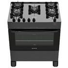 Fogão 5 Bocas De Piso Atlas Mônaco Top Glass Preto Bivolt