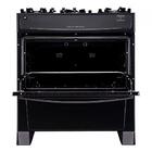 Fogão 5 Bocas De Piso Atlas Mônaco Top Glass Preto Bivolt