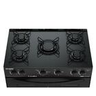 Fogão 5 Bocas De Piso Esmaltec Caribe Glass Preto Bivolt