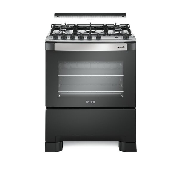 Fogão 5 Bocas Decorato G3 Gourmet Mueller Bivolt Preto Preto