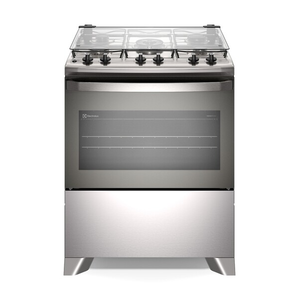 Fogão 5 Bocas Electrolux Cinza Efficient Mesa Inox  Perfectco