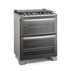 Fogão 5 Bocas Electrolux Cinza Experience Com Duplo Forno  Pe