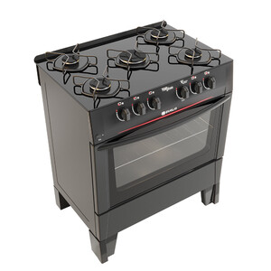 Foto de Fogão 5 Bocas Glass Top Plus Com Mesa De Vidro Acendimento Au