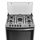 Fogão 5 Bocas Preto Com Mesa De Inox Dako Magister Bivolt