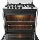 Fogão 5 Bocas Preto Com Mesa De Inox Dako Magister Bivolt