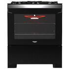 Fogão 5 Bocas Preto Dako Diplomata Grill Com Frente Em Vidro