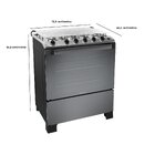 Fogão 5 Bocas Tripla Chama Acendimento Automático Bivolt New