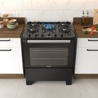 Fogão 5 Bocas Tripla Chama Mesa De Vidro Automático Bivolt It