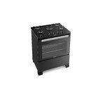 Fogão 5 Bocas Tripla Chama Mesa De Vidro Automático Bivolt It