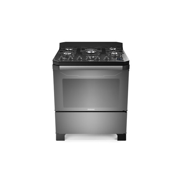 Fogão 5 Bocas Tripla Chama Mesa De Vidro Timer Digital Bivolt