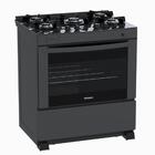 Fogao 5 Bocas Venax Delplus Vitreo Bl Grafite Gas Glp