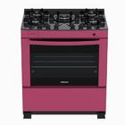 Fogao 5 Bocas Venax Delplus Vitreo Bl Pink Gas Glp
