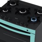 Fogao 5 Bocas Venax Delplus Vitreo Bl Verde Gas Glp