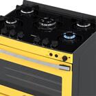 Fogao 5 Bocas Venax Gaudi Vetro Vitreo Amarelo Gas Glp