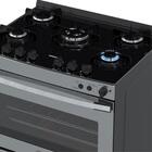 Fogao 5 Bocas Venax Gaudi Vetro Vitreo Inox Gas Glp