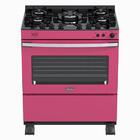 Fogao 5 Bocas Venax Gaudi Vetro Vitreo Pink Gas Glp