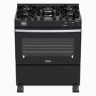 Fogao 5 Bocas Venax Gaudi Vetro Vitreo Preto Fosco Gas Glp