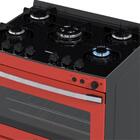 Fogao 5 Bocas Venax Gaudi Vetro Vitreo Vermelho Gas Glp