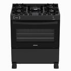 Fogao 5 Bocas Venax Gaudi Vitreo Preto Fosco Gas Glp