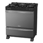 Fogao 5 Bocas Venax Palladio Vitreo Preto Fosco Gas Glp