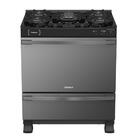 Fogao 5 Bocas Venax Palladio Vitreo Preto Fosco Gas Glp