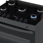 Fogao 5 Bocas Venax Picasso Vitreo Grafite Gas Glp