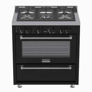 Foto de Fogao 5 Bocas Venax Temis Preto Gas Glp