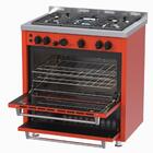 Fogao 5 Bocas Venax Temis Vermelho Gas Glp