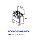 Fogão 6 Bocas Acendimento Automático Bivolt Waves Itatiaia Br