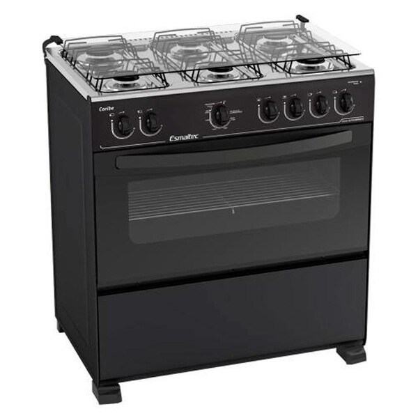 Fogão 6 Bocas Esmaltec Acendimento Automático Caribe 6081 Br