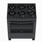 Fogao 6 Bocas Venax Delplus Vitreo Bl Grafite Gas Glp