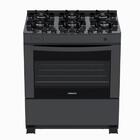 Fogao 6 Bocas Venax Delplus Vitreo Bl Grafite Gas Glp