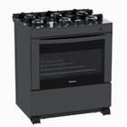 Fogao 6 Bocas Venax Delplus Vitreo Bl Grafite Gas Glp