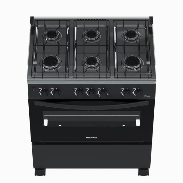 Fogao A Gas 6 Bocas Venax Picasso Giii Preto | Leroy Merlin