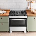 Fogão A Gás Atlas Mônaco Top Glass 5 Bocas Branco - Bivolt