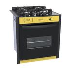 Fogão A Gás De Embutir 4q Amarelo Venax