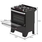 Fogão A Gás De Piso 5 Bocas Mueller Piacere Vetro