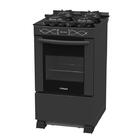 Fogão A Gás Glp Venax Da Vinci Vítreo 4 Bocas Preto Fosco