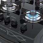 Fogão A Gás Glp Venax Da Vinci Vítreo 4 Bocas Preto Fosco