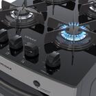 Fogão A Gás Glp Venax Delplus Vitreo 4 Bocas Grafite